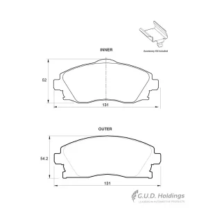 BRAKE PADS FRONT FDB1424 098650A193 ATE861