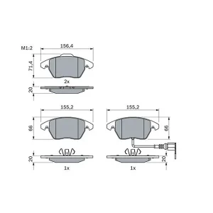 BRAKE PAD FRONT BOSCH D3553 FDB1641