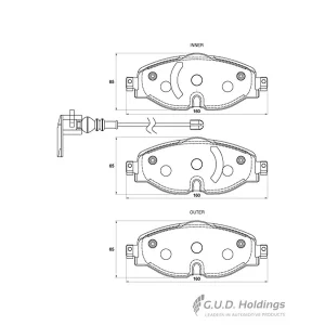 BRAKE PADS SAFELINE FDB4433 GDB1956 D4088