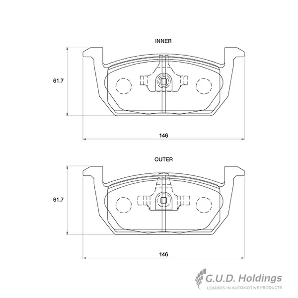 BRAKE PADS NO SENSOR FDB5069 0986424846