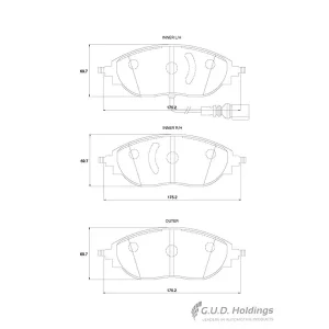 BRAKE PADS FRONT AUDI VW FDB4425