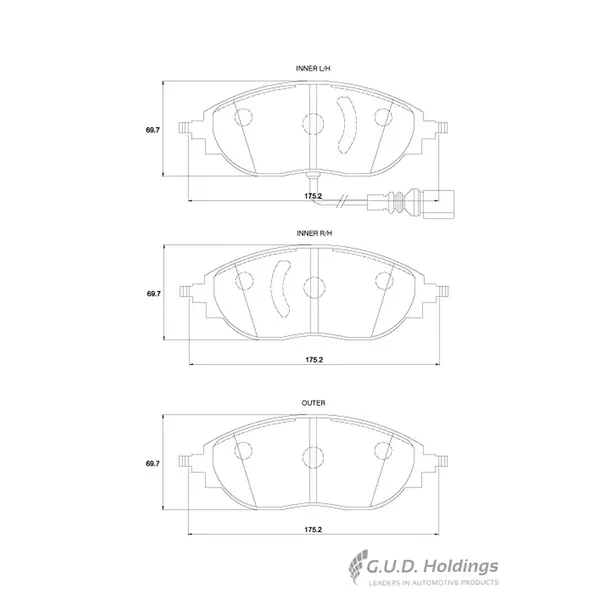 BRAKE PADS FRONT AUDI VW FDB4425