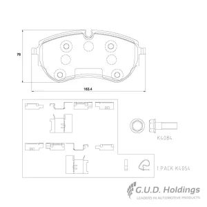 BRAKE PADS FRONT ATE1348 FDB5279 0986460046 OPT7214