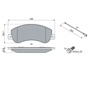 BRAKE PADS FRONT 0986494624 D3789