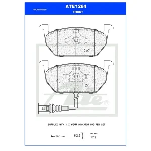 BRAKE PADS FRONT FDB4454 D4195 0986494721