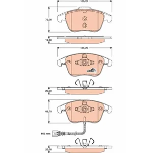 BRAKE PADS FDB4057 FSL4057 ATE1197 D3841 0986494372 0986495464