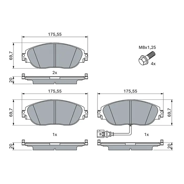 BRAKE PADS FRONT FDB4425 D4196 FDB5096
