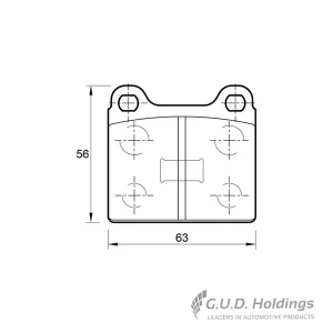 BRAKE PADS FRONT FDB105 098650A011