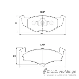 BRAKE PADS FRONT FDB1288