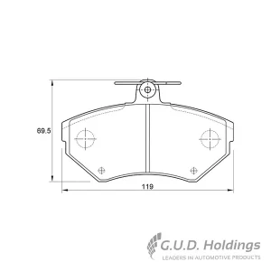 BRAKE PADS FRONT ATE913 / FDB1289 / GDB1266