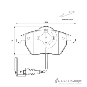 BRAKE PADS FRONT 0986495249 D3309