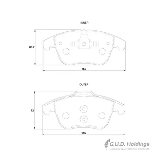 Safeline Brake Pads Front D3492