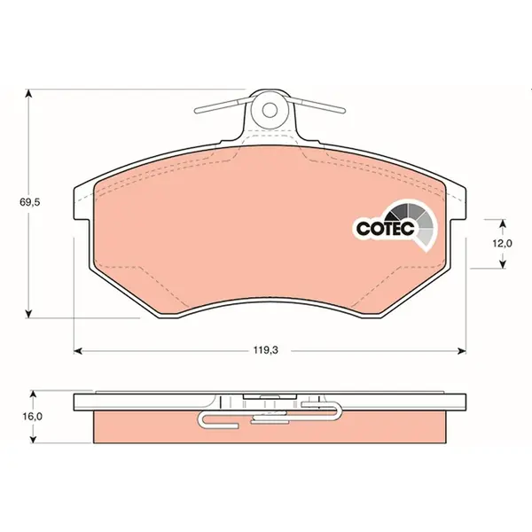 TRW Brake Pads GDB1048