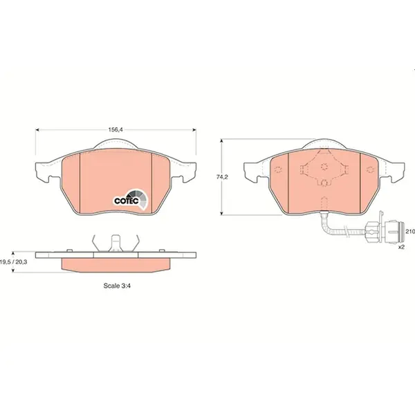TRW Brake Pads GDB1049