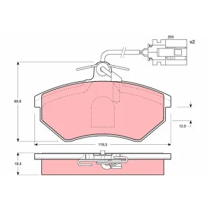 TRW Brake Pads GDB1057