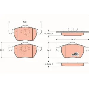 TRW Brake Pads GDB1200