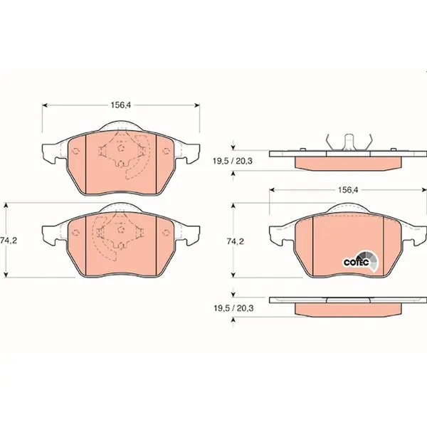 TRW Brake Pads GDB1200