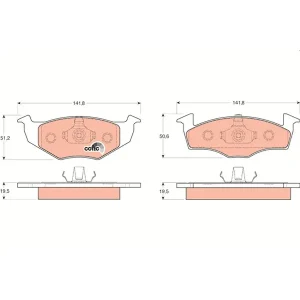 TRW Brake Pads GDB1218