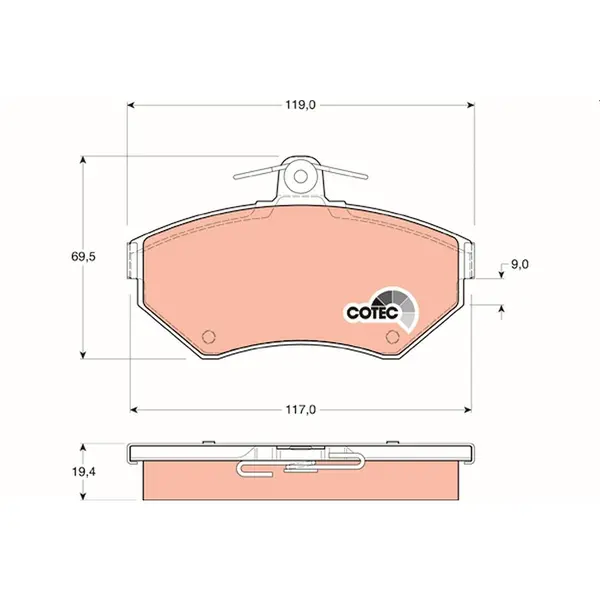 TRW Brake Pads GDB1266