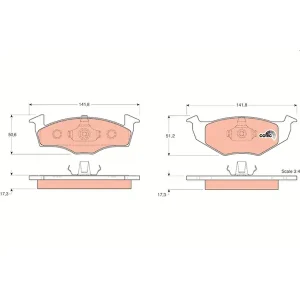 TRW Brake Pads GDB1274