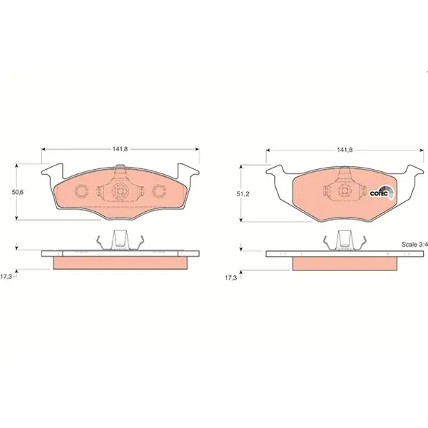 TRW Brake Pads GDB1274