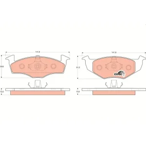 TRW Brake Pads GDB1306