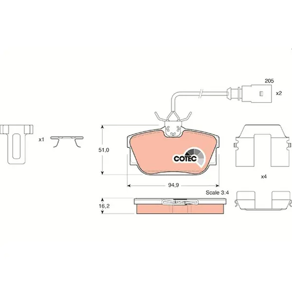 TRW Brake Pads GDB1326