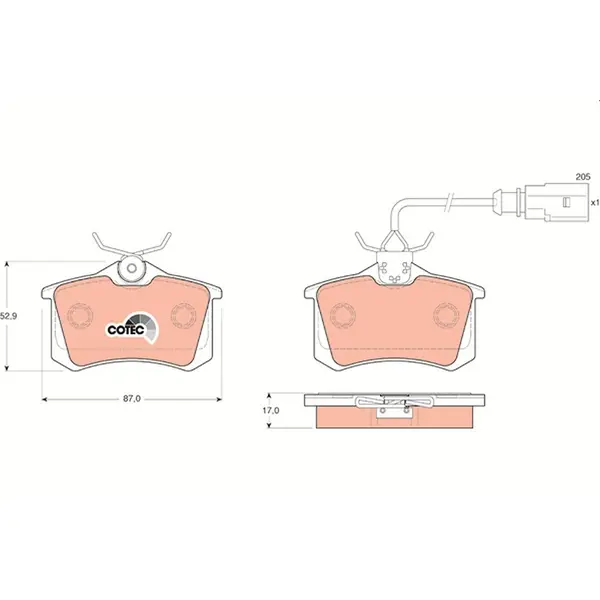 TRW Brake Pads GDB1415