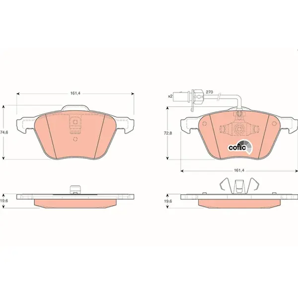 TRW Brake Pads GDB1460