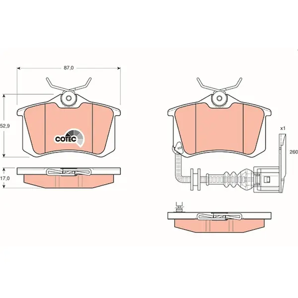 TRW Brake Pads GDB1475
