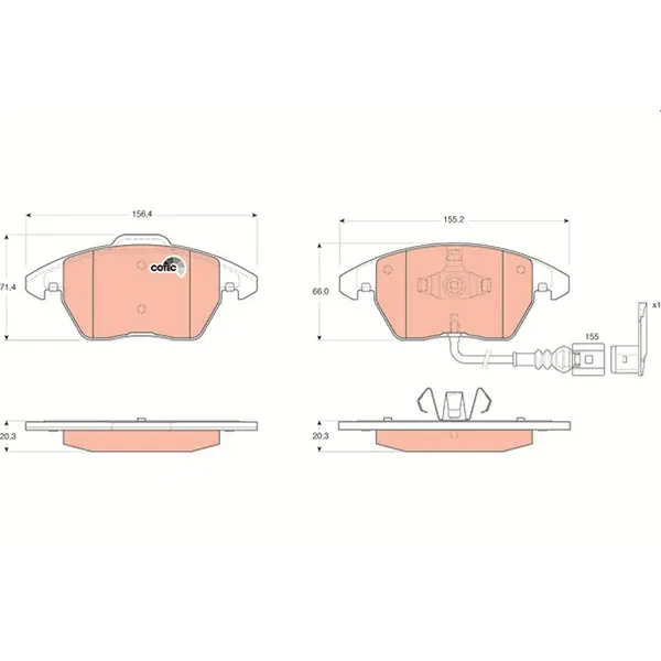 TRW Brake Pads GDB1550