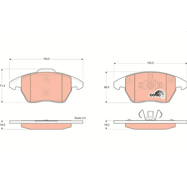 TRW Brake Pads GDB1605