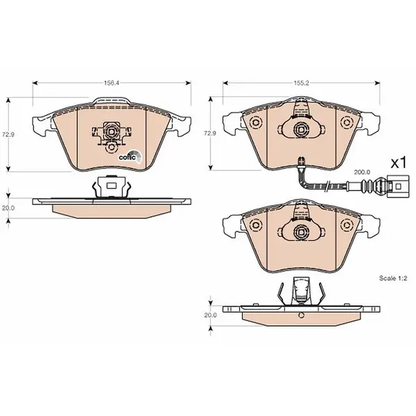 TRW Brake Pads GDB1616