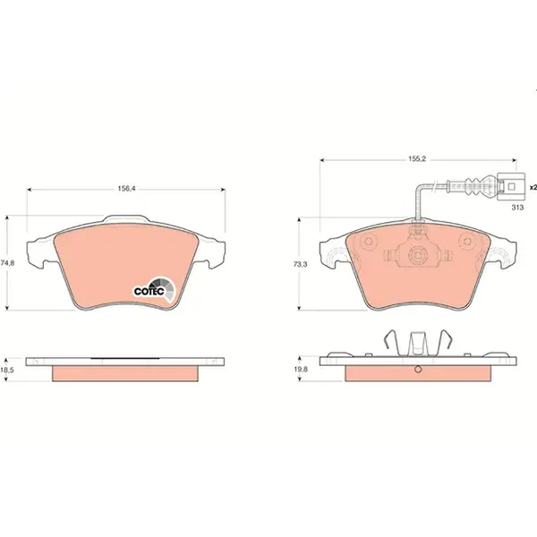TRW Brake Pads GDB1651
