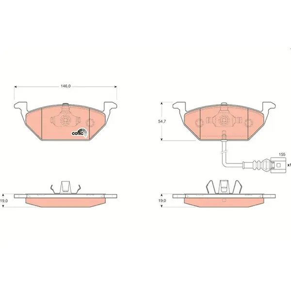 TRW Brake Pads GDB1658