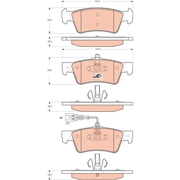 TRW Brake Pads GDB1671