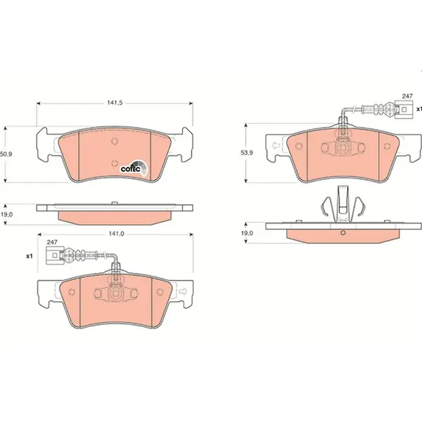 TRW Brake Pads GDB1672