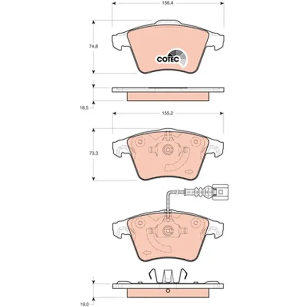 TRW Brake Pads GDB1721
