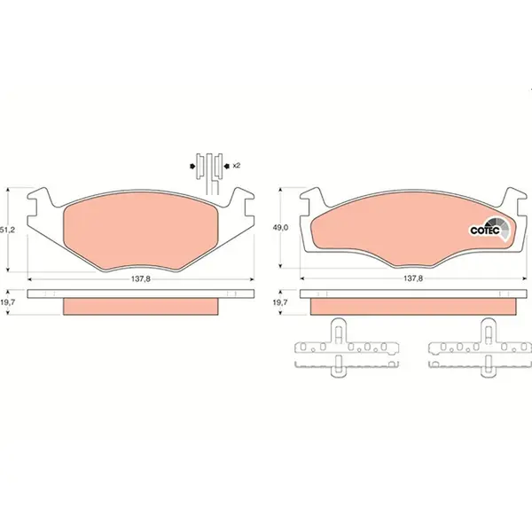 TRW Brake Pads GDB454