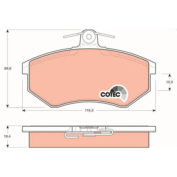 TRW Brake Pads GDB826