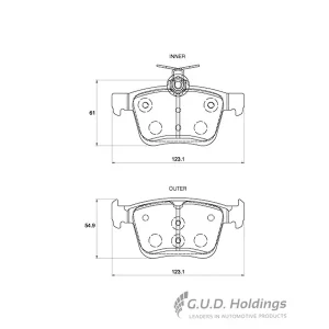 Safeline Brake Pads Rear D4089