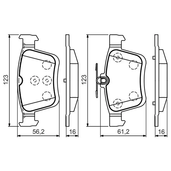 Bosch Brake Pads Rear 0986494659
