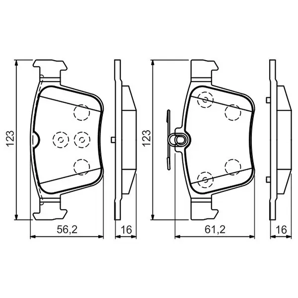 Bosch Brake Pads Rear 0986494658