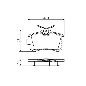 Bosch Brake Pads Rear 0986466683