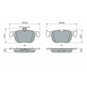 Bosch Brake Pads Rear 0986460083