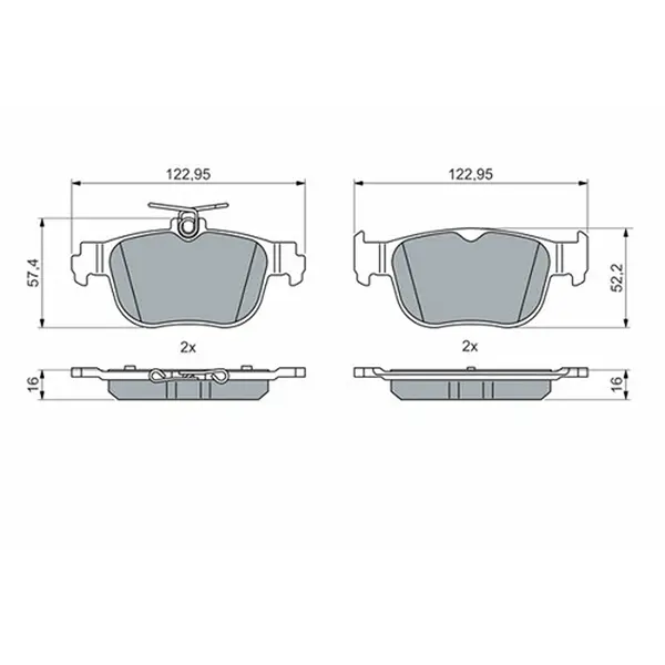 Bosch Brake Pads Rear 0986460083