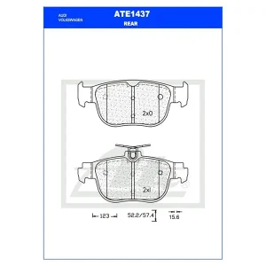 ATE Brake Pads Rear ATE1437