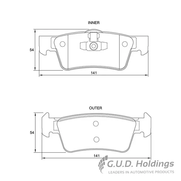 Safeline Brake Pads Rear D3805