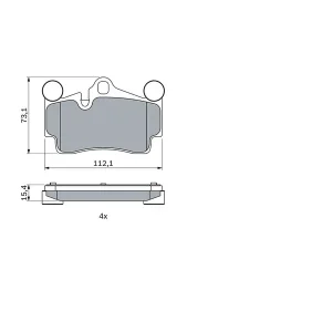 Bosch Brake Pads Rear 0986424741