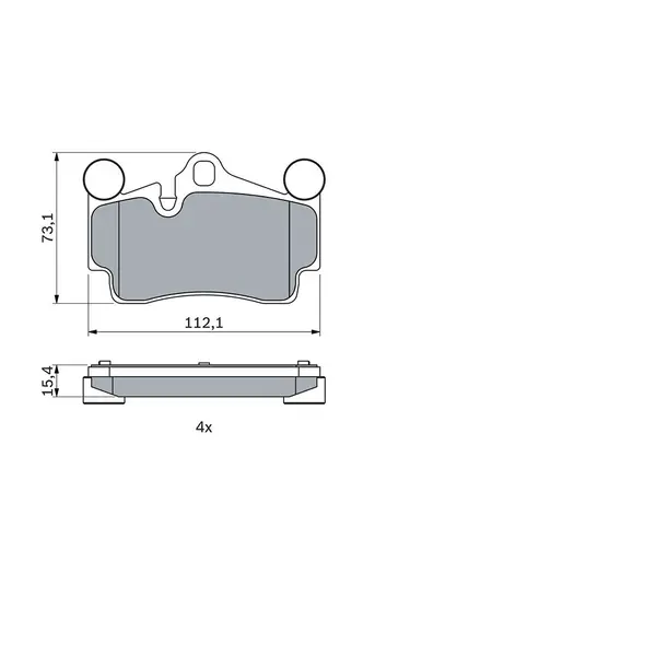 Bosch Brake Pads Rear 0986424741